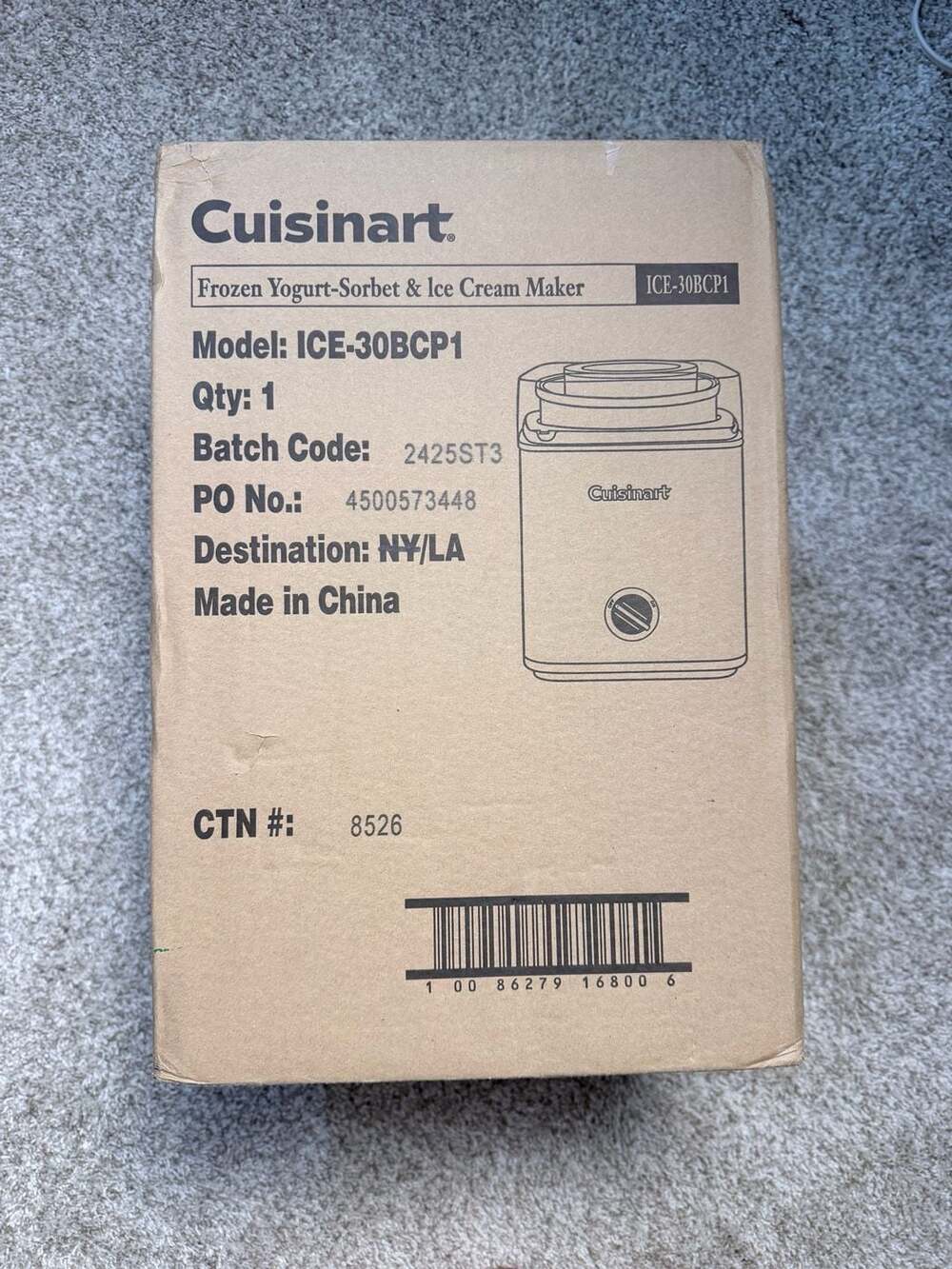 Cuisinart Frozen Yogurt Sorbet And Ice Cream Maker